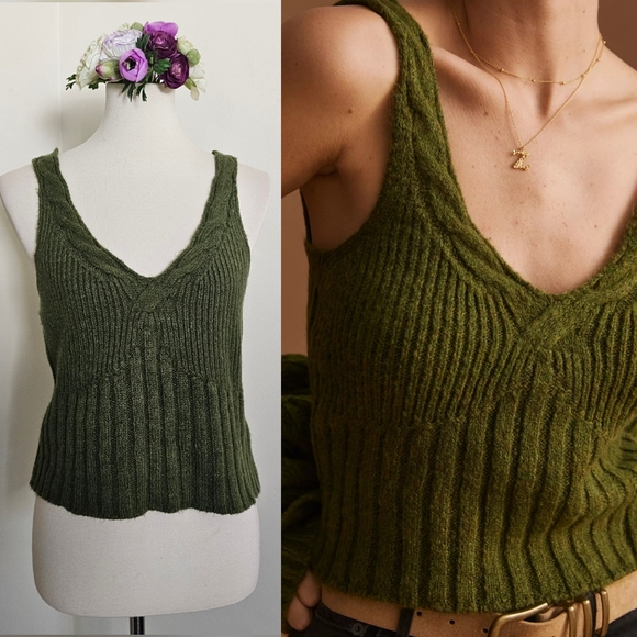 Anthropologie Tops - Anthropologie Cable Knit Sweater Tank